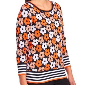 Joseph A Joseph Allen Flower Print Sweater